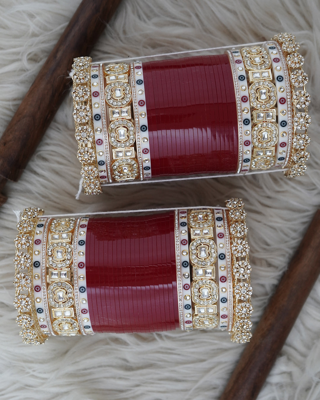 Indian Punjabi Sikh Wedding Chooda / Bridal Chooda/Kundan Bangles / Wedding Chura/Rajwadi Chooda/Wedding Jewelery/Polki Kundan Chooda/