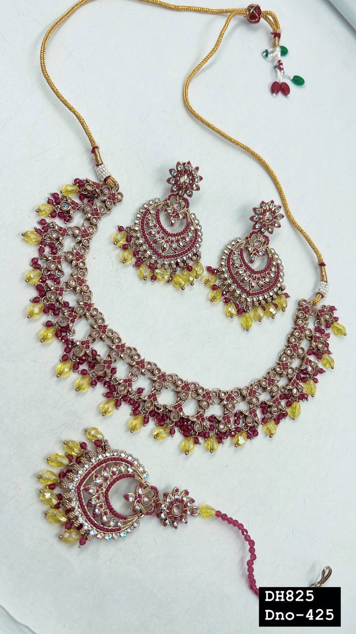 Indian Wedding Bridal Choker Necklace /Bridal Jewelery/Polki Kundan Set/Bridal Wedding Set/Handmade Kundan Necklace/Punjabi Wedding