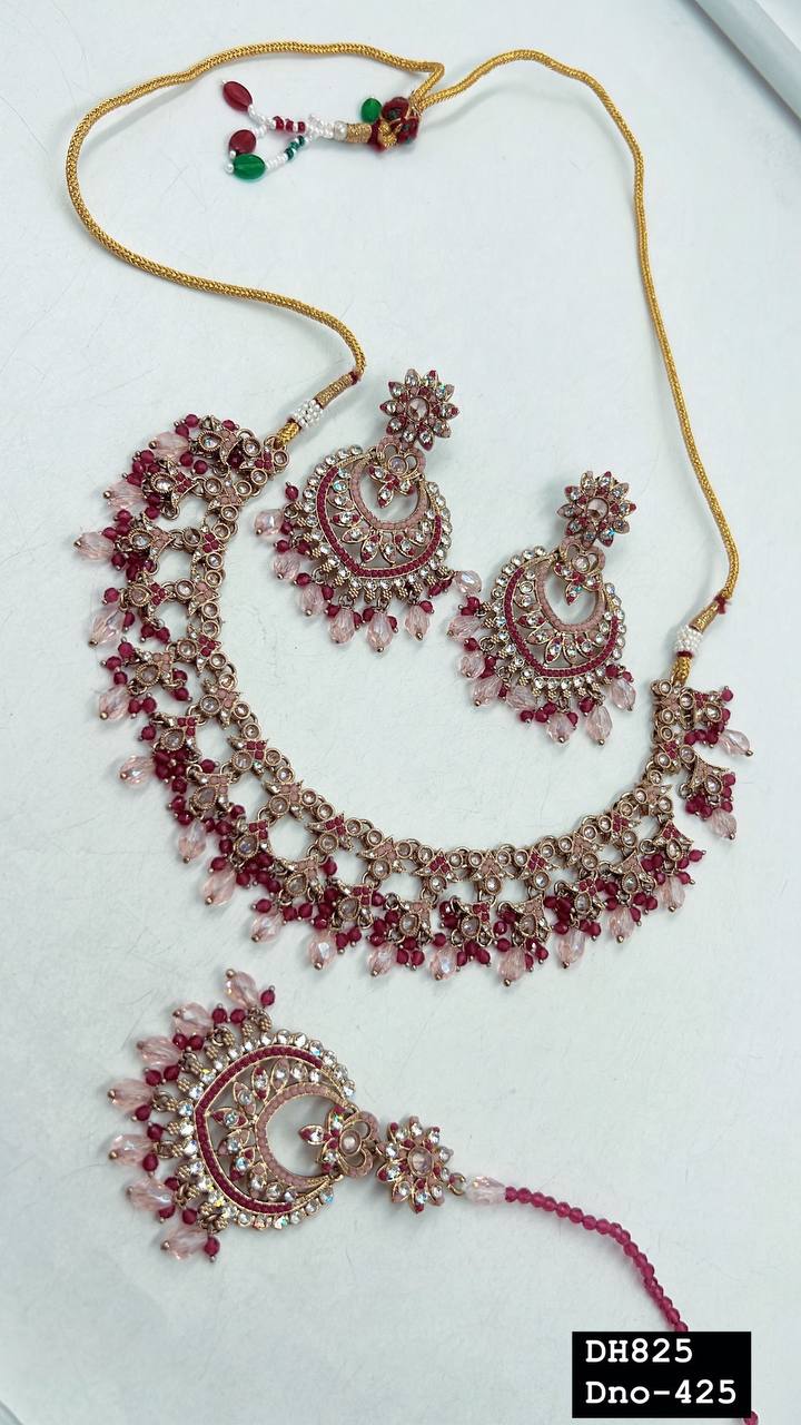 Indian Wedding Bridal Choker Necklace /Bridal Jewelery/Polki Kundan Set/Bridal Wedding Set/Handmade Kundan Necklace/Punjabi Wedding