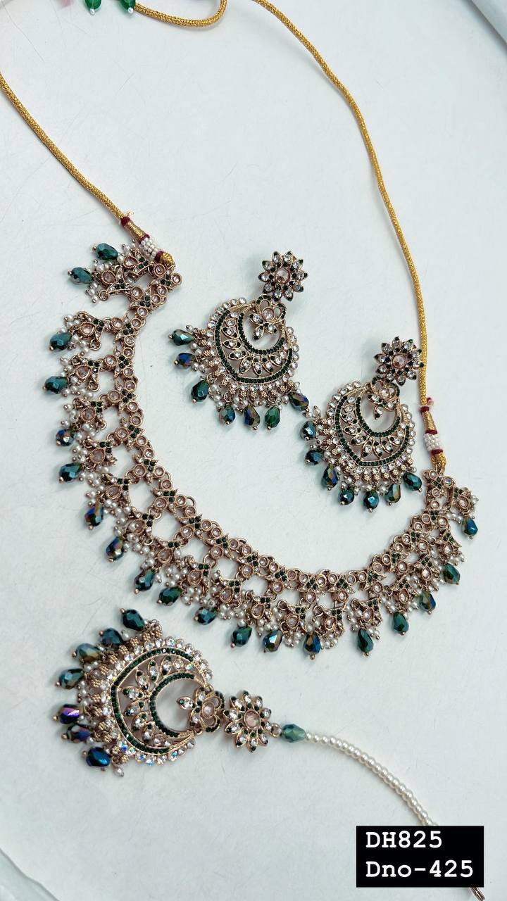 Indian Wedding Bridal Choker Necklace /Bridal Jewelery/Polki Kundan Set/Bridal Wedding Set/Handmade Kundan Necklace/Punjabi Wedding