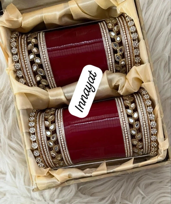 Punjabi Wedding Chooda For Bride |Bridal Chooda /Indian Wedding Chooda | Wedding Bangles For Bride | American Diamond Chooda/Sikh Weddin