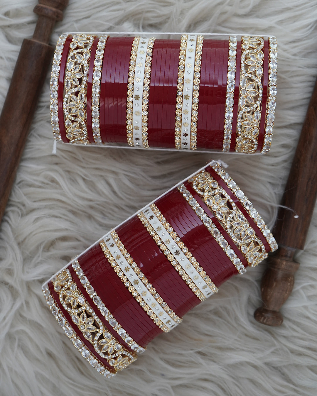 Indian Punjabi Sikh Wedding Chooda / Bridal Chooda/Kundan Bangles / Wedding Chura/Rajwadi Chooda/Wedding Jewelery/Polki Kundan Chooda/