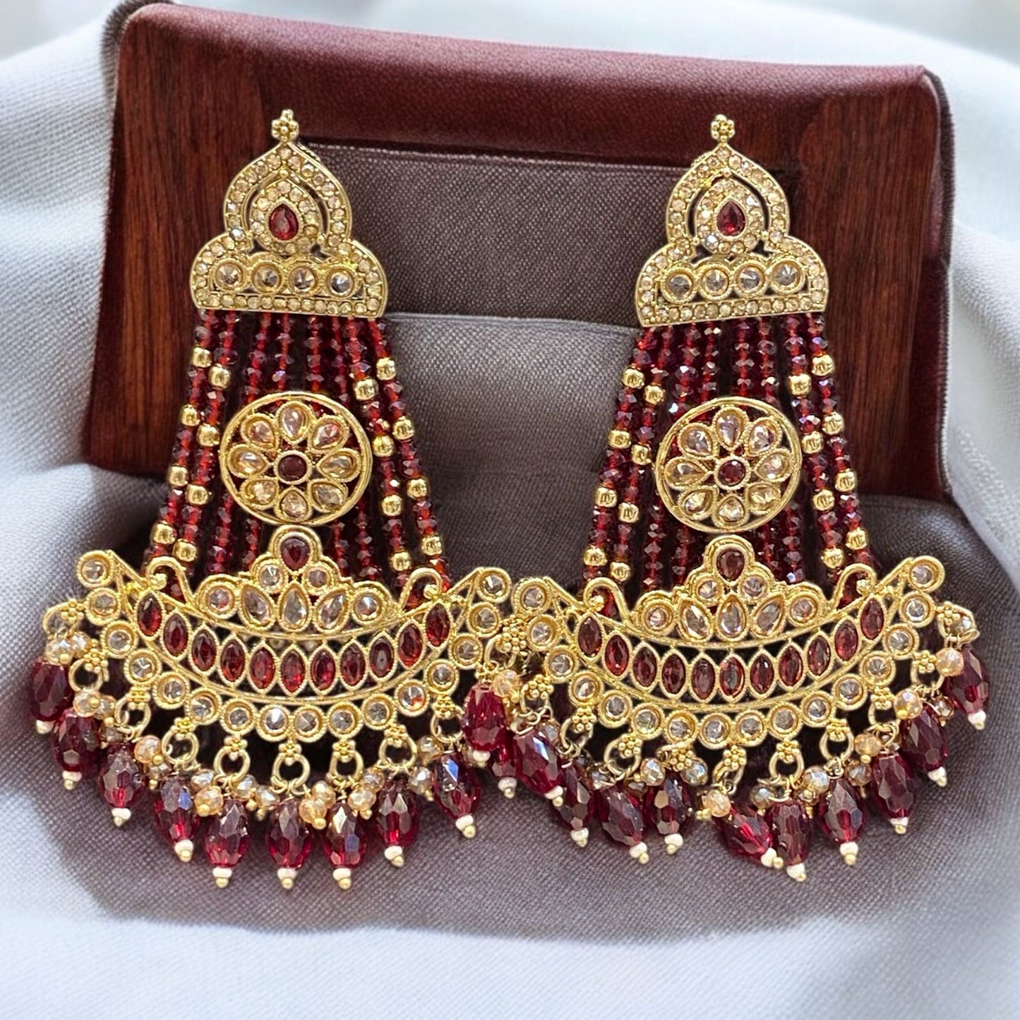 Pakistani/Indian big Mang tikka and Earrings/oversized tikka/jewellery/punjabi tika/jadau tikka/chandlerearrings /StatementEarrings/Earrings
