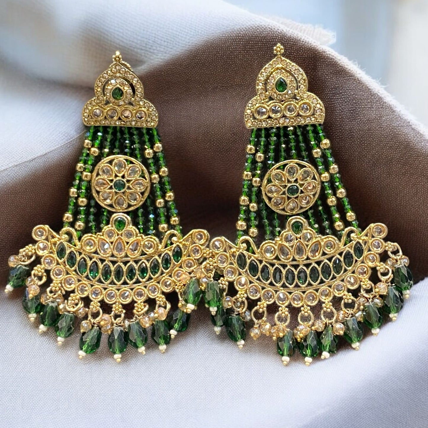 Pakistani/Indian big Mang tikka and Earrings/oversized tikka/jewellery/punjabi tika/jadau tikka/chandlerearrings /StatementEarrings/Earrings