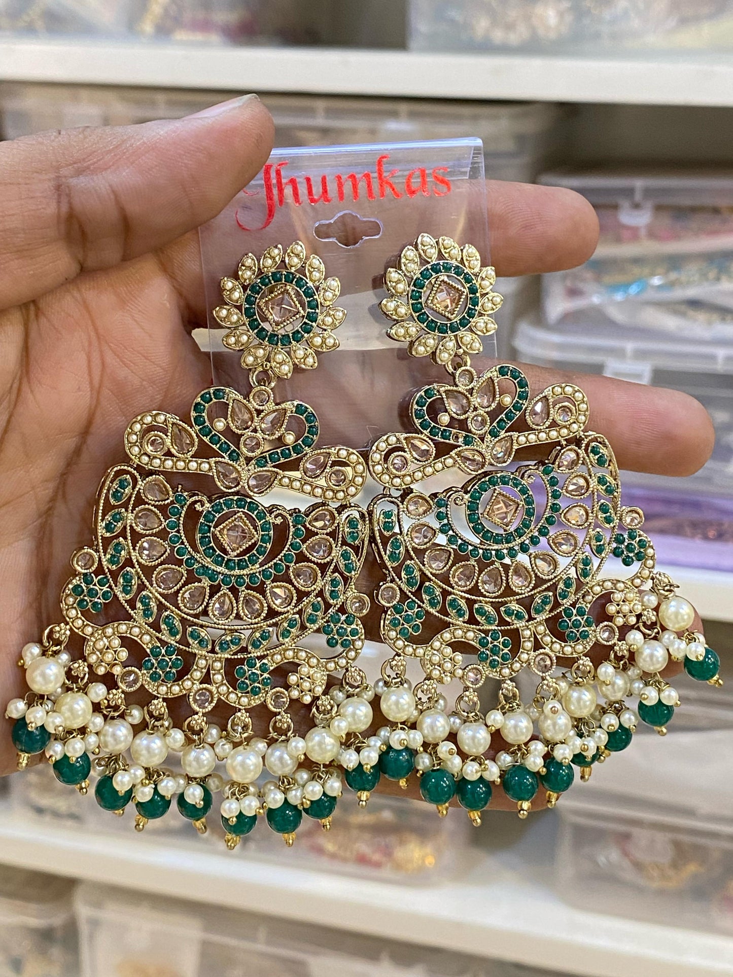 Pakistani/Indian big Mang tikka and Earrings/oversized tikka/jewellery/punjabi tika/jadau tikka/chandlerearrings /StatementEarrings/Earrings