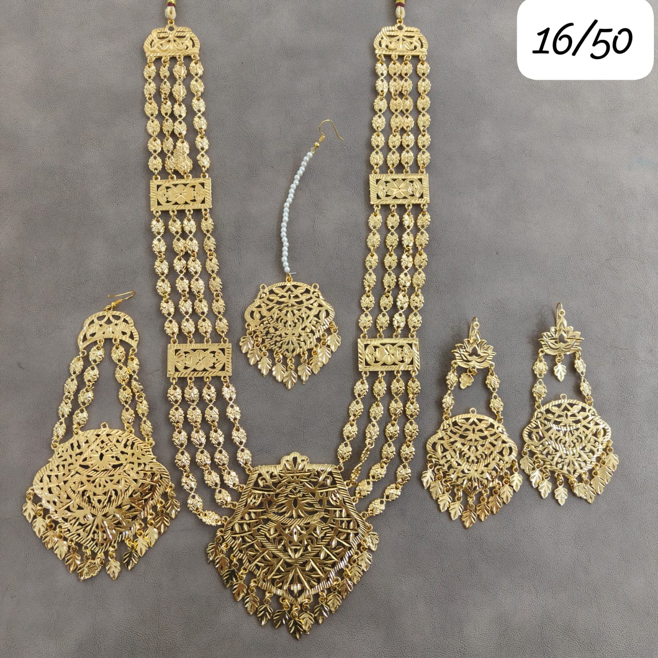 Indian Wedding Gold Plated Necklace /Bridal Jewelery/Polki Kundan Set/Bridal Wedding Set/Handmade Kundan Necklace/Punjabi Wedding