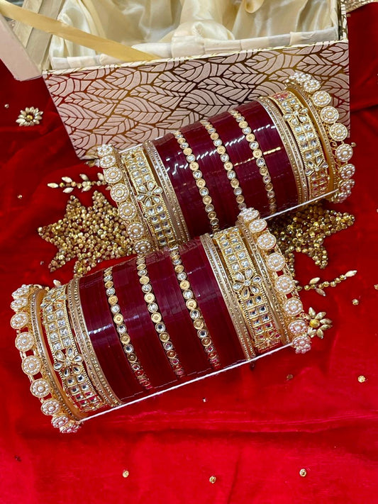 Punjabi Wedding Chooda For Bride |Bridal Chooda /Indian Wedding Chooda | Wedding Bangles For Bride | American Diamond Chooda/Sikh Wedding/