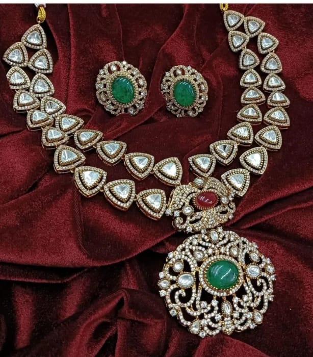 Indian Bollywood Sabhyasachi Necklace/ Ruby Kundan Necklace /Polki Victorian Necklace