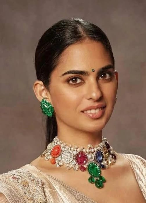 Indian Bollywood Sabhyasachi Design Isha Ambani Wedding Necklace / Bollywood Jewelery/ Teeyani Kundan Green Necklace