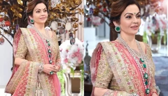 Indian Bollywood Sabhyasachi Design Nita Ambani Wedding Necklace / Bollywood Jewelery/ AD Green Necklace Set