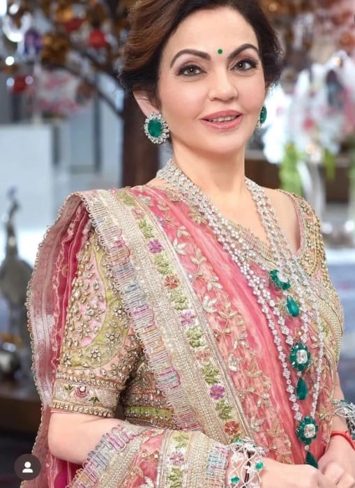 Indian Bollywood Sabhyasachi Design Nita Ambani Wedding Necklace / Bollywood Jewelery/ AD Green Necklace Set