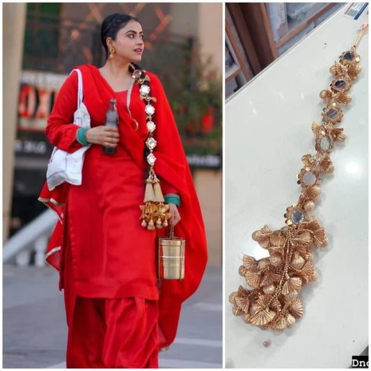 Punjabi Mirror Parandi / Paranda For Wedding / Mirror Parandi / Golden Parandi / Punjabi Hair Accessories