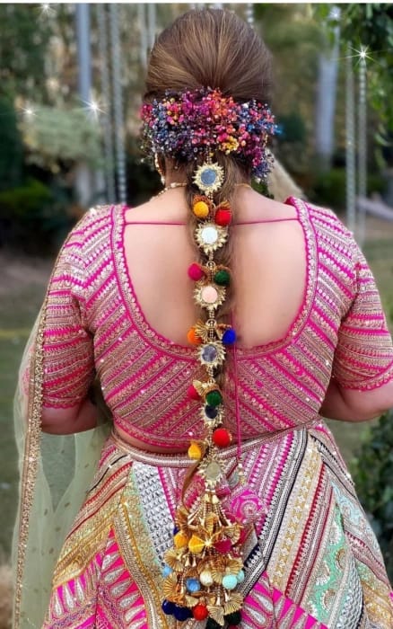 Punjabi Mirror Parandi / Paranda For Wedding / Mirror Parandi / Golden Parandi / Punjabi Hair Accessories