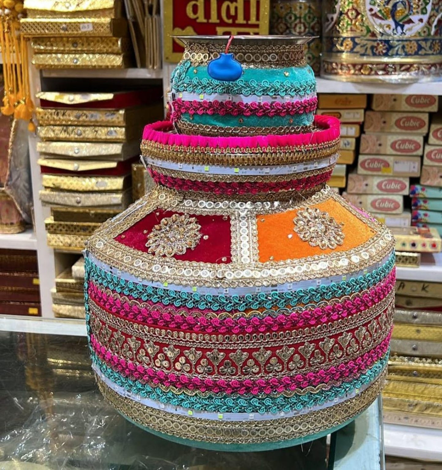 Indian Punjabi Wedding Ghadoli For Jaggo / Sikh Wedding Accessories / Ghdoli For Sangeet /Decorate Ghadoli For Jaggo / Indian Sikh Wedding