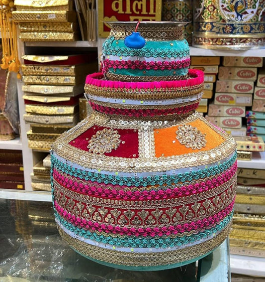 Indian Punjabi Wedding Ghadoli For Jaggo / Sikh Wedding Accessories / Ghdoli For Sangeet /Decorate Ghadoli For Jaggo / Indian Sikh Wedding