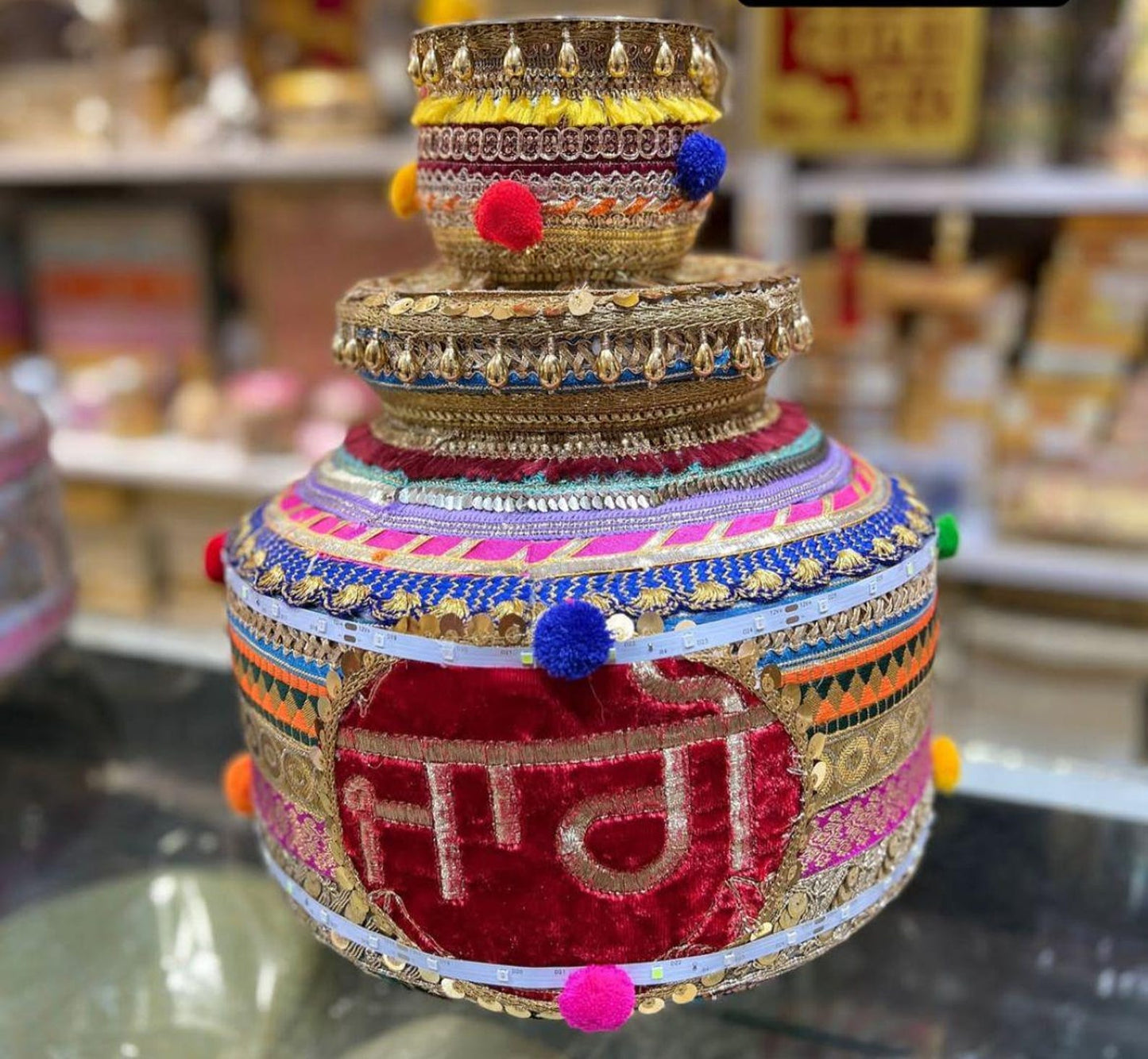 Indian Punjabi Wedding Ghadoli For Jaggo / Sikh Wedding Accessories / Ghdoli For Sangeet /Decorate Ghadoli For Jaggo / Indian Sikh Wedding