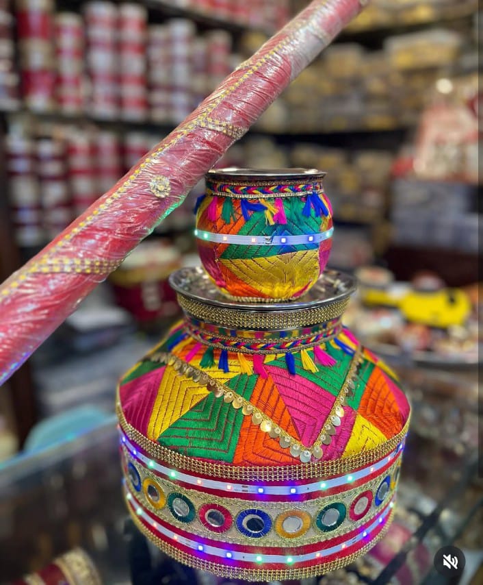 Indian Punjabi Wedding Ghadoli For Jaggo / Sikh Wedding Accessories / Ghdoli For Sangeet /Decorate Ghadoli For Jaggo / Indian Sikh Wedding