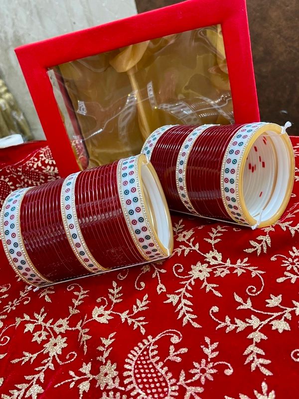 Indian Punjabi Sikh Wedding Chooda / Bridal Chooda/Kundan Bangles / Wedding Chura/Rajwadi Chooda/Wedding Jewelery/Polki Kundan Chooda/