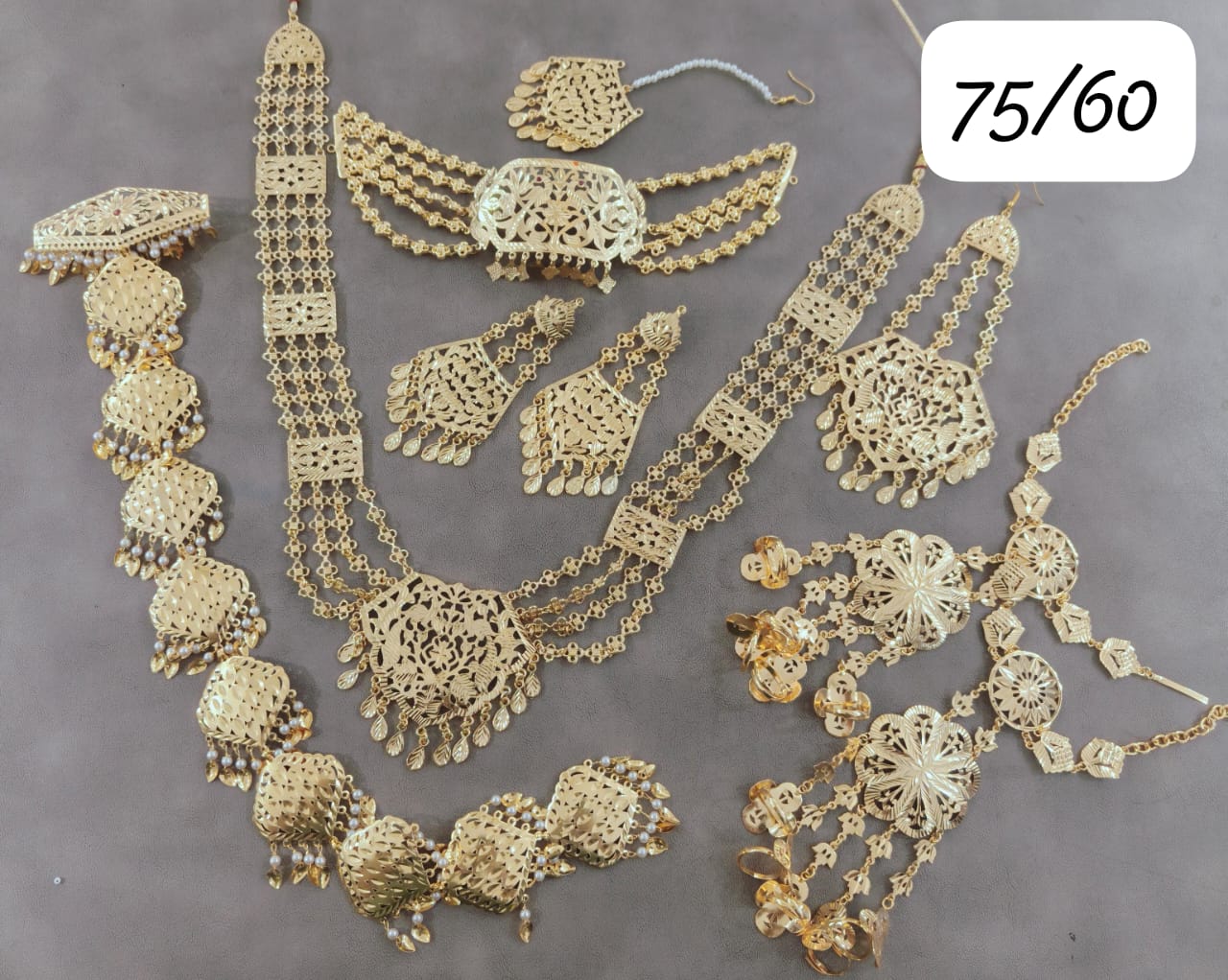 Indian Wedding Gold Plated Necklace /Bridal Jewelery/Polki Kundan Set/Bridal Wedding Set/Handmade Kundan Necklace/Punjabi Wedding