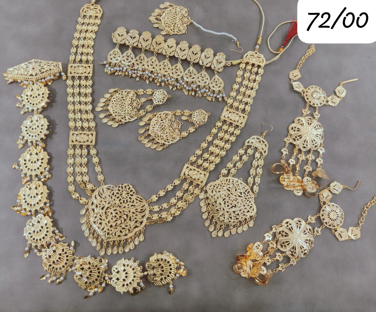 Indian Wedding Gold Plated Necklace /Bridal Jewelery/Polki Kundan Set/Bridal Wedding Set/Handmade Kundan Necklace/Punjabi Wedding