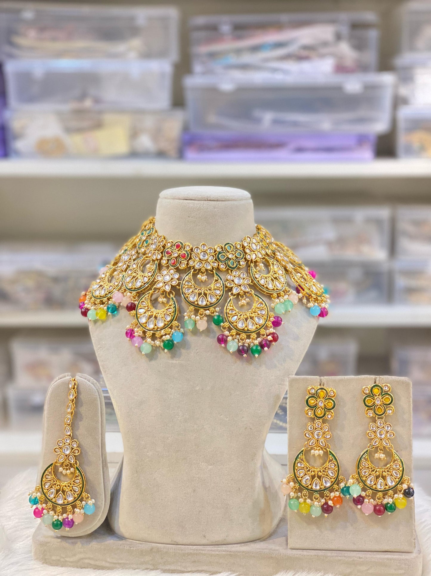 Indian Wedding Bridal Choker Necklace /Bridal Jewelery/Polki Kundan Set/Bridal Wedding Set/Handmade Kundan Necklace/Punjabi Wedding