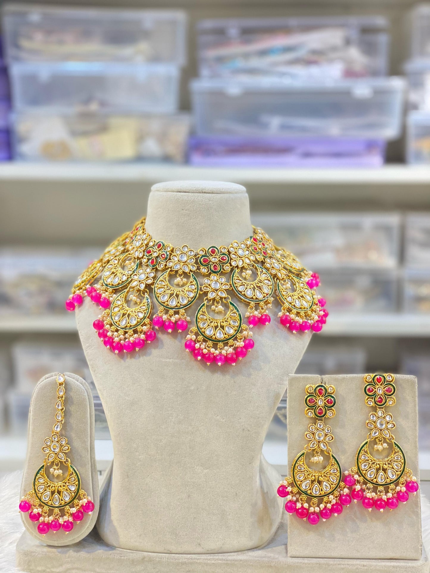 Indian Wedding Bridal Choker Necklace /Bridal Jewelery/Polki Kundan Set/Bridal Wedding Set/Handmade Kundan Necklace/Punjabi Wedding