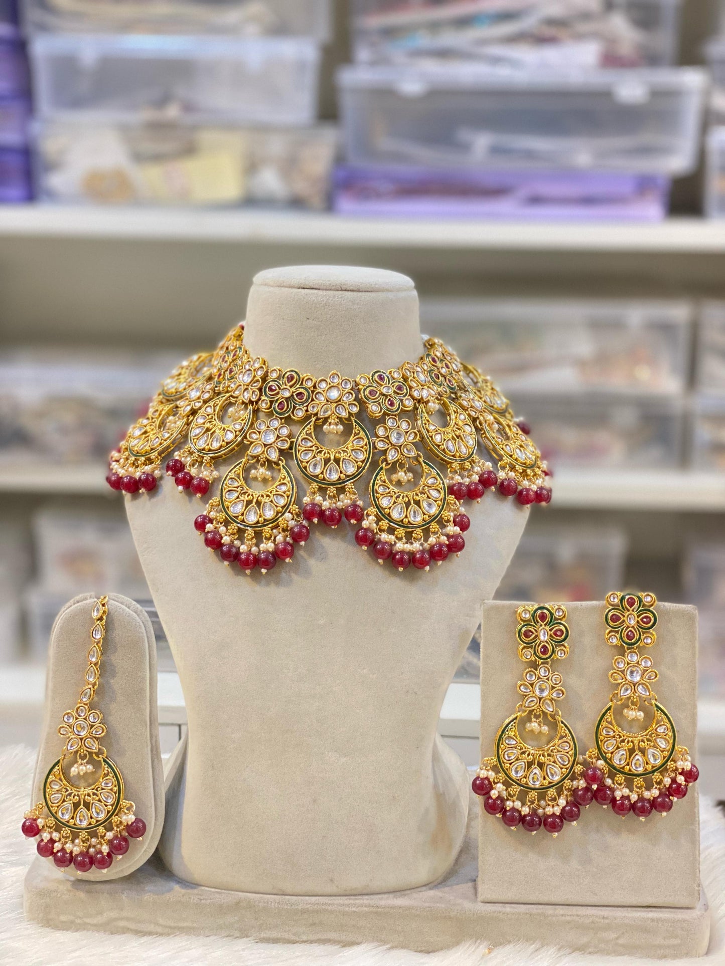 Indian Wedding Bridal Choker Necklace /Bridal Jewelery/Polki Kundan Set/Bridal Wedding Set/Handmade Kundan Necklace/Punjabi Wedding