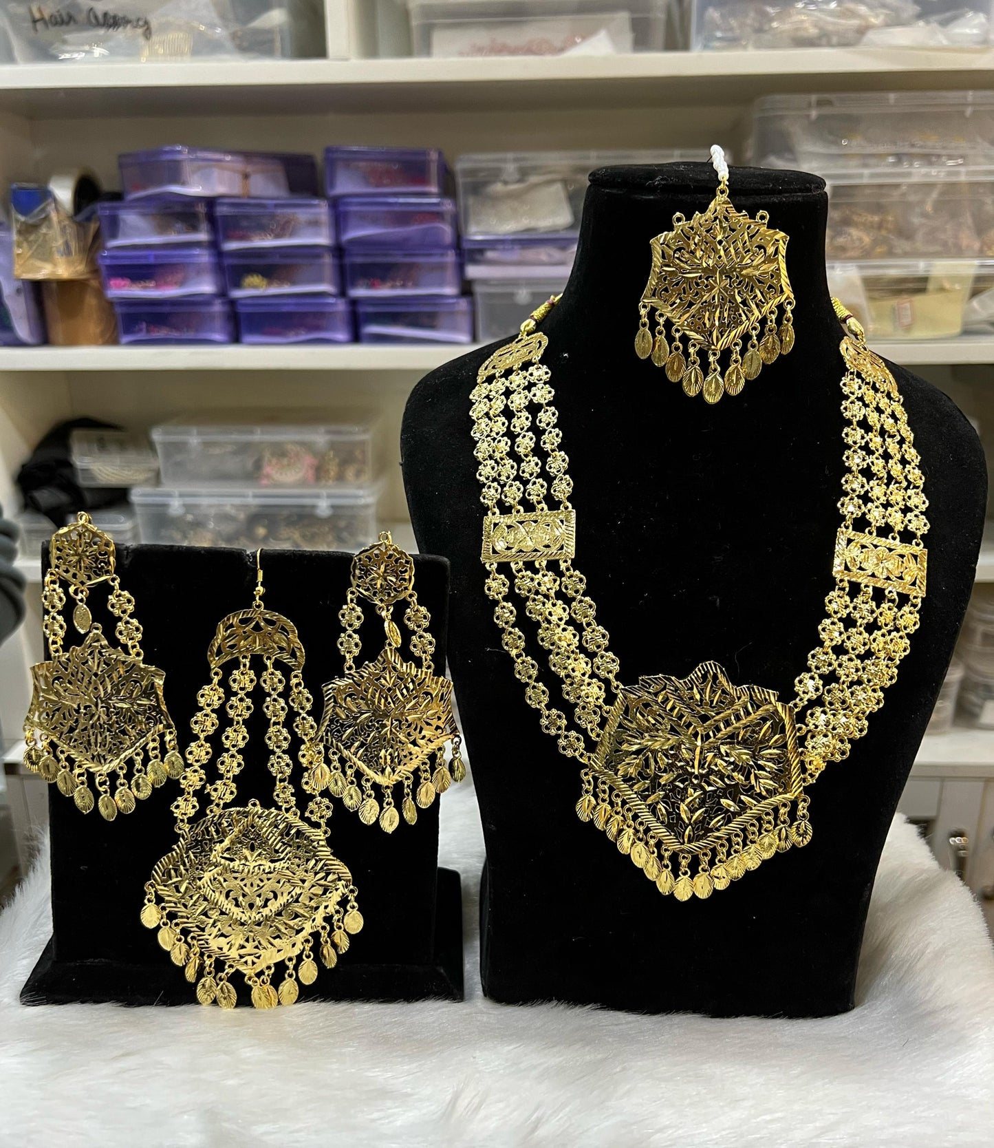 Indian Wedding Gold Plated Necklace /Bridal Jewelery/Polki Kundan Set/Bridal Wedding Set/Handmade Kundan Necklace/Punjabi Wedding