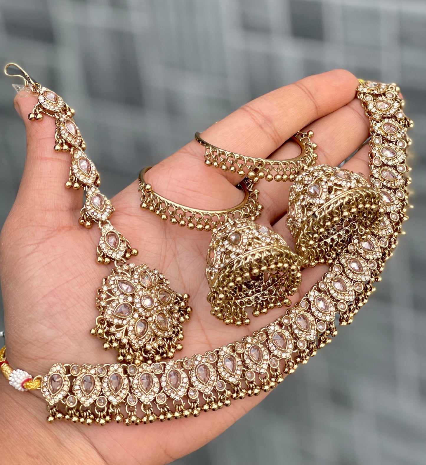 Indian Wedding Bridal Choker Necklace /Bridal Jewelery/Polki Kundan Set/Bridal Wedding Set/Handmade Kundan Necklace/Punjabi Wedding (Copy)