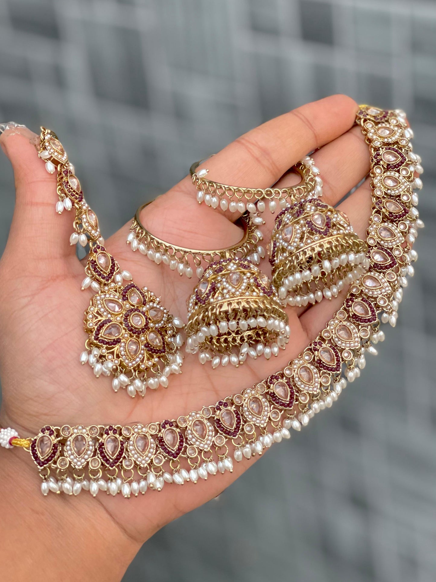 Indian Wedding Bridal Choker Necklace /Bridal Jewelery/Polki Kundan Set/Bridal Wedding Set/Handmade Kundan Necklace/Punjabi Wedding (Copy)