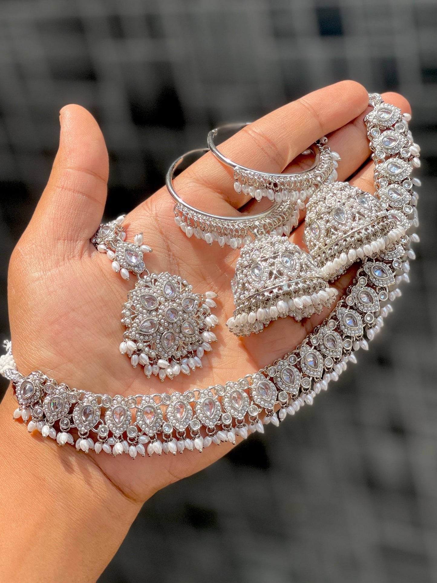 Indian Wedding Bridal Choker Necklace /Bridal Jewelery/Polki Kundan Set/Bridal Wedding Set/Handmade Kundan Necklace/Punjabi Wedding (Copy)