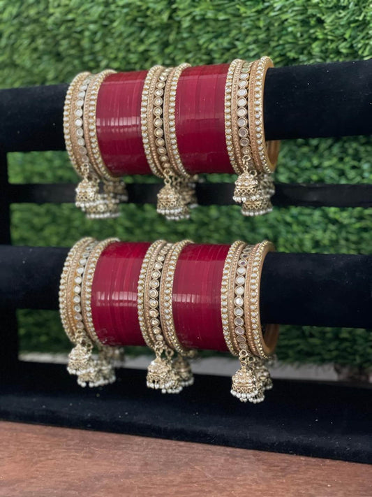 Punjabi Wedding Chooda For Bride |Bridal Chooda /Indian Wedding Chooda | Wedding Bangles For Bride | American Diamond Chooda/Sikh Wedding