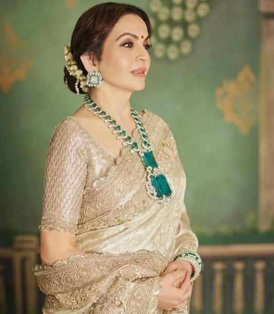 Indian Bollywood Sabhyasachi Design Nita Ambani Wedding Necklace /Ad Uncut Kundan Polki Necklace