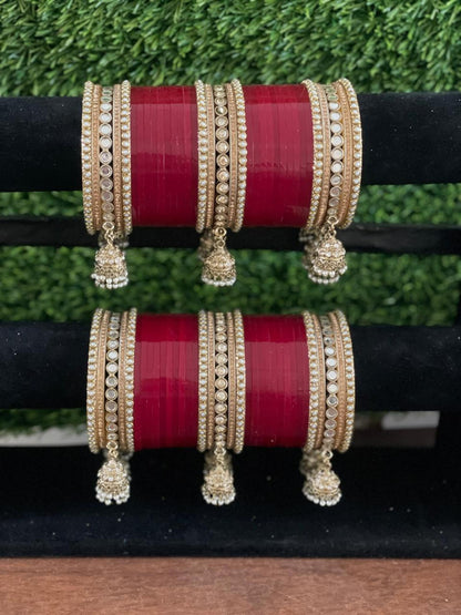 Punjabi Wedding Chooda For Bride |Bridal Chooda /Indian Wedding Chooda | Wedding Bangles For Bride | American Diamond Chooda/Sikh Wedding