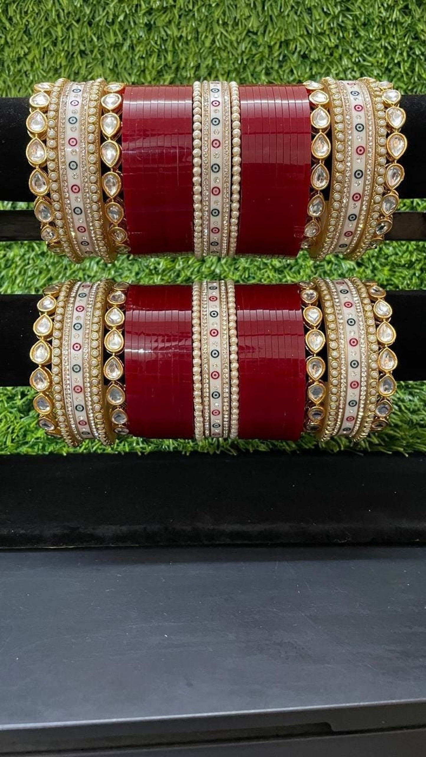 Punjabi Wedding Chooda For Bride |Bridal Chooda /Indian Wedding Chooda | Wedding Bangles For Bride | American Diamond Chooda/Sikh Wedding